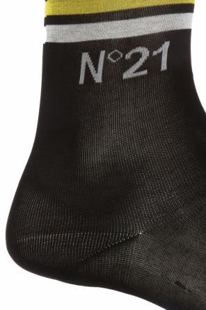 Knee-high socks with logo pattern, zdjęcie 2 Knee-high socks with logo pattern od N21